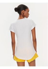 Sisley T-Shirt 3I1XL100Y Biały Slim Fit. Kolor: biały. Materiał: bawełna