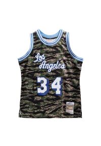 Mitchell & Ness - Jersey Los Angeles Lakers tiger camo. Kolor: zielony, brązowy, wielokolorowy. Materiał: jersey. Sport: koszykówka, fitness #1