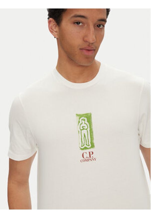 C.P. Company T-Shirt 18CMTS310A005431G Biały Regular Fit. Kolor: biały. Materiał: bawełna