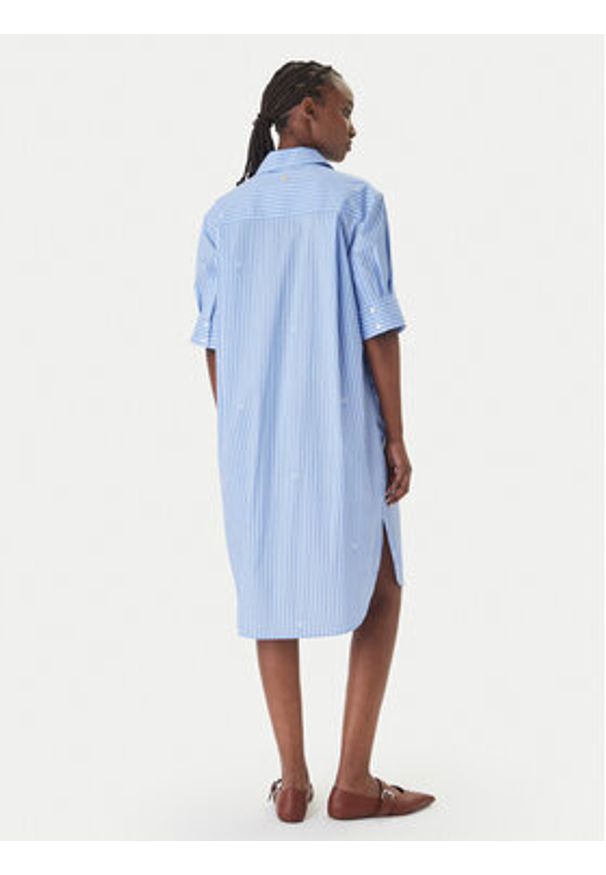 JOOP! Sukienka koszulowa Daliya 30101593 Niebieski Regular Fit. Kolor: niebieski. Materiał: bawełna. Typ sukienki: koszulowe
