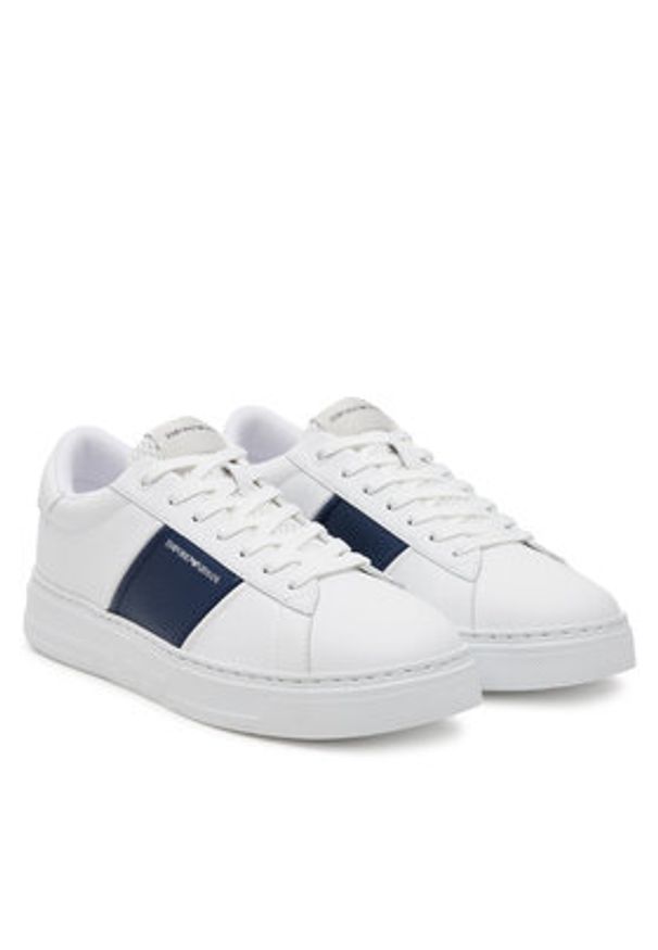 Emporio Armani Sneakersy X4X570 XN840 T849 Biały. Kolor: biały. Materiał: skóra