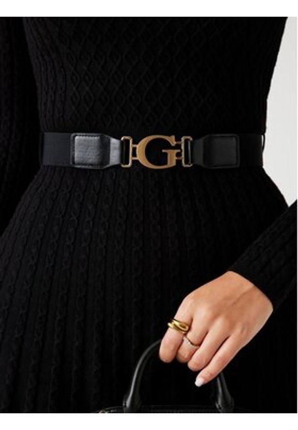 Guess Sukienka dzianinowa W5BK68 Z2YJ2 Czarny Slim Fit. Kolor: czarny. Materiał: syntetyk