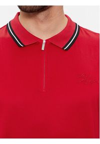 Karl Lagerfeld - KARL LAGERFELD Polo 745080 541200 Czerwony Regular Fit. Typ kołnierza: polo. Kolor: czerwony. Materiał: bawełna #4