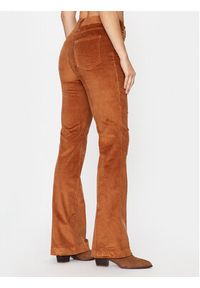 TwinSet - TWINSET Spodnie materiałowe 232TT2361 Brązowy Regular Fit. Kolor: brązowy. Materiał: materiał, bawełna #4