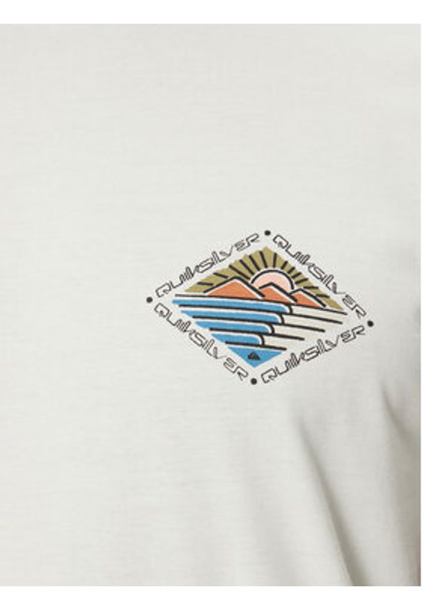 Quiksilver T-Shirt EQYZT08038 Écru Regular Fit. Materiał: bawełna