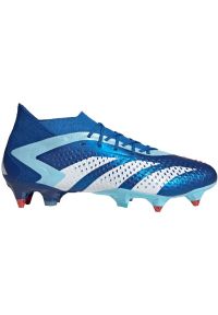 Adidas - Buty piłkarskie adidas Predator Accuracy.1 Sg M IF2296 niebieskie. Zapięcie: sznurówki. Kolor: niebieski. Materiał: guma. Szerokość cholewki: normalna. Sport: piłka nożna #5