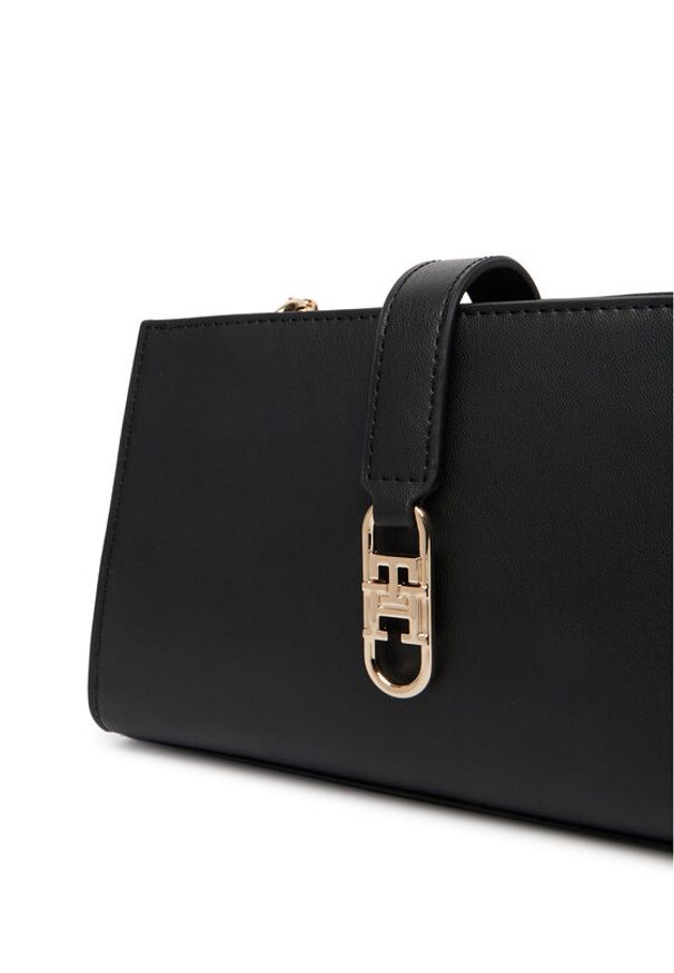 TOMMY HILFIGER - Tommy Hilfiger Torebka Th Libre Chain Crossover AW0AW18614 Czarny. Kolor: czarny. Materiał: skórzane