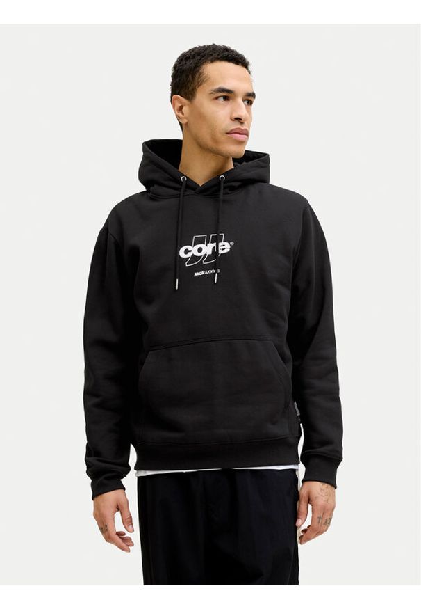 Jack & Jones Bluza Club 12290001 Czarny Relaxed Fit. Kolor: czarny. Materiał: bawełna