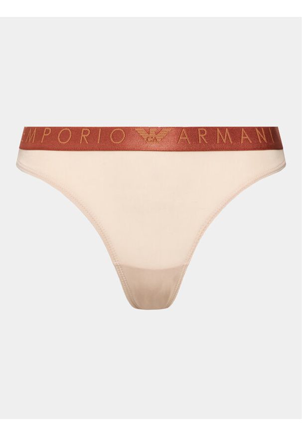 Emporio Armani Underwear Stringi 162468 3F235 03050 Beżowy. Kolor: beżowy. Materiał: bawełna