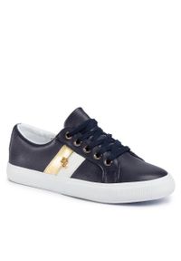 Sneakersy Lauren Ralph Lauren Janson II 802794077002 Lauren Navy/Optic White/Rlgold. Kolor: niebieski. Materiał: skóra #1