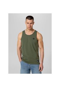 PITBULL - Tank męski Pitbull Top Slim Fit Hilltop. Kolor: zielony #1