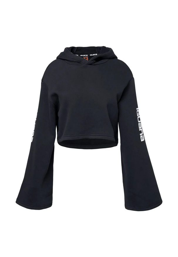 Iguana - Bluza Z Kapturem Pirumo Dla Kobiet. Typ kołnierza: kaptur. Kolor: czarny