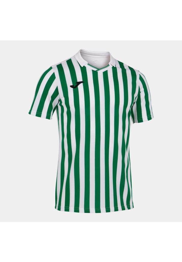 Koszulka do piłki nożnej męska Joma Copa II z krótkim rękawem. Kolor: wielokolorowy, biały, zielony. Długość rękawa: krótki rękaw. Długość: krótkie. Sport: piłka nożna