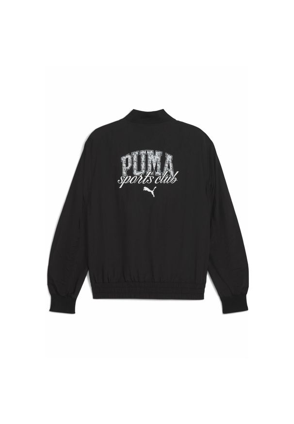 Puma - Męska kurtka bomber PUMA Class PUMA Black. Kolor: czarny. Materiał: guma. Wzór: napisy, nadruk. Styl: sportowy, elegancki