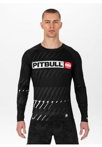 PITBULL - Longsleeve męski Pitbull Rashguard Street Dog. Kolor: czarny. Długość rękawa: długi rękaw. Styl: street #2