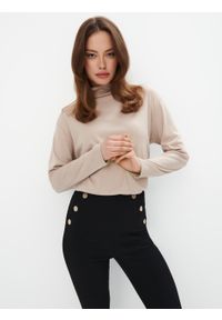 Mohito - Bluzka ze stójką - Beżowy. Typ kołnierza: kołnierzyk stójkowy. Kolor: beżowy #2