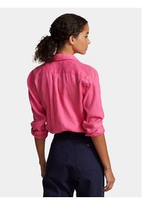 Polo Ralph Lauren Koszula Ls Rx Anw St 211920516014 Różowy Regular Fit. Typ kołnierza: polo. Kolor: różowy. Materiał: len #3