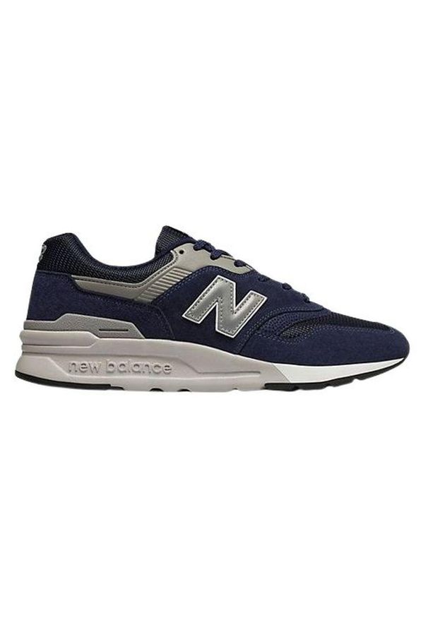 Buty do chodzenia męskie New Balance 997. Zapięcie: sznurówki. Kolor: wielokolorowy, niebieski, szary. Materiał: skóra, materiał, syntetyk, tkanina. Szerokość cholewki: normalna. Sport: turystyka piesza