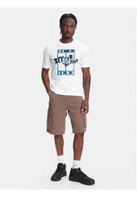 Kappa T-Shirt 351U8JW 001 Biały Regular Fit. Kolor: biały. Materiał: bawełna #5