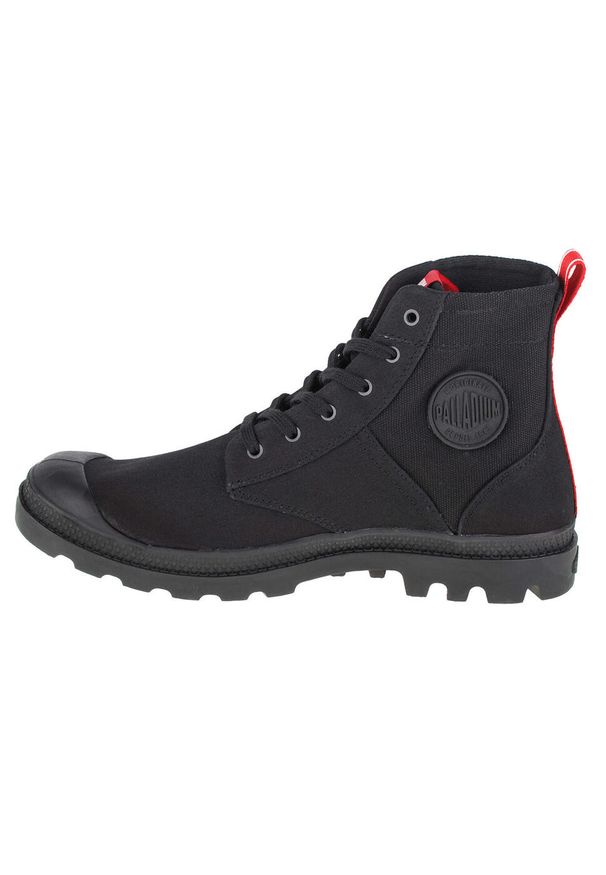 Buty sportowe Sneakersy unisex, Palladium Pampa Hi Army. Kolor: czarny. Materiał: tkanina, materiał, guma, syntetyk. Sport: turystyka piesza