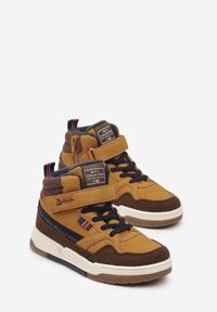 Born2be - Brązowe Płaskie Botki Sneakersy ze Sznurowaniem i Napisami Izalia. Nosek buta: okrągły. Zapięcie: zamek. Kolor: brązowy. Materiał: syntetyk, nubuk, materiał. Wzór: napisy. Styl: klasyczny #3