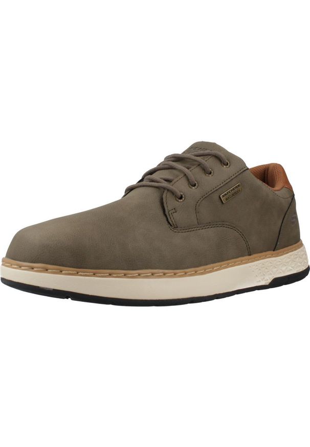 skechers - Buty SKECHERS GARLAN - PRYOR Zielony. Kolor: zielony. Materiał: tkanina, syntetyk. Model: Skechers Sport. Sport: turystyka piesza