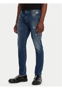 DOLCE & GABBANA - Dolce&Gabbana Jeansy GY07CD G8LN7 Granatowy Slim Fit. Kolor: niebieski