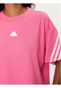 Adidas - adidas T-Shirt Future Icons 3-Stripes IS3620 Różowy Loose Fit. Kolor: różowy. Materiał: bawełna