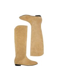 Badura Kozaki EO-CELIA-60504-25 Beżowy. Kolor: beżowy. Materiał: zamsz, skóra #5