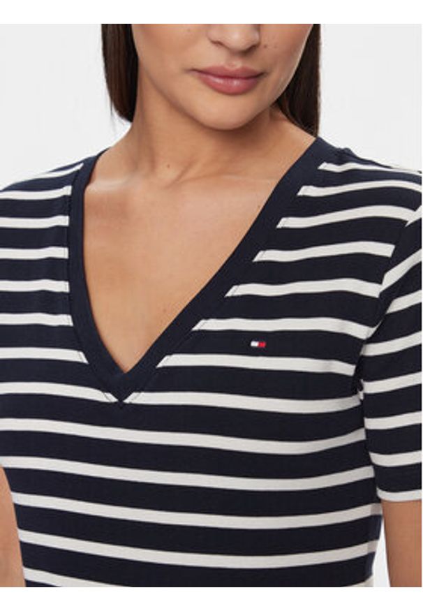 TOMMY HILFIGER - Tommy Hilfiger T-Shirt New Cody WW0WW40584 Granatowy Slim Fit. Kolor: niebieski. Materiał: bawełna