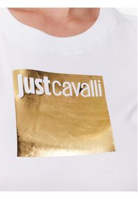 Just Cavalli T-Shirt 74PBHG06 Biały Regular Fit. Kolor: biały. Materiał: bawełna #4