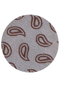 Męski Krawat - Popielaty w Brązowe Paisley - Alties. Kolor: szary, wielokolorowy, brązowy. Materiał: tkanina. Wzór: paisley. Styl: elegancki, wizytowy #4
