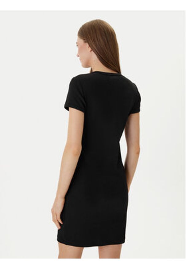 Calvin Klein Jeans Sukienka codzienna Monologo Baby LV047F241G Czarny Slim Fit. Okazja: na co dzień. Kolor: czarny. Materiał: bawełna. Typ sukienki: proste. Styl: casual