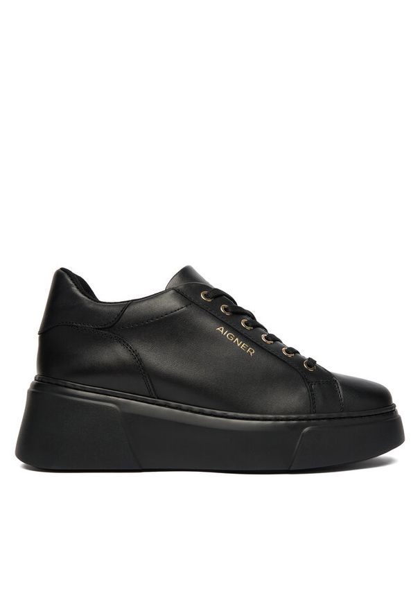 Sneakersy Aigner. Kolor: czarny