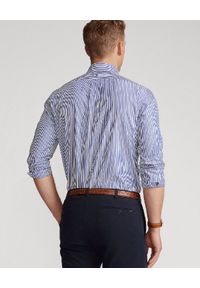 Ralph Lauren - RALPH LAUREN - Koszula w niebieskie paski Custom Fit Striped. Typ kołnierza: polo. Kolor: niebieski. Materiał: bawełna. Długość rękawa: długi rękaw. Długość: długie. Wzór: paski. Styl: klasyczny #5