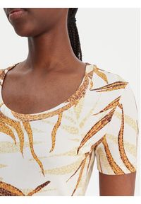 Just Cavalli Sukienka codzienna 80PAOE02 CJ112 Beżowy Slim Fit. Okazja: na co dzień. Kolor: beżowy. Materiał: bawełna. Typ sukienki: proste. Styl: casual #4