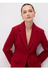Reserved - Marynarka z wełną - czerwony. Kolor: czerwony. Materiał: wełna #1