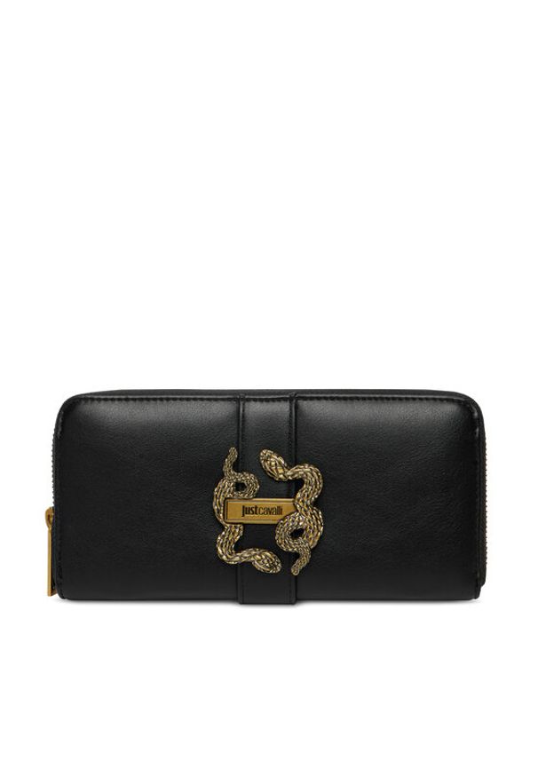 Just Cavalli Portfel 80RA5PA1 ZSA89 Czarny. Kolor: czarny. Materiał: skóra