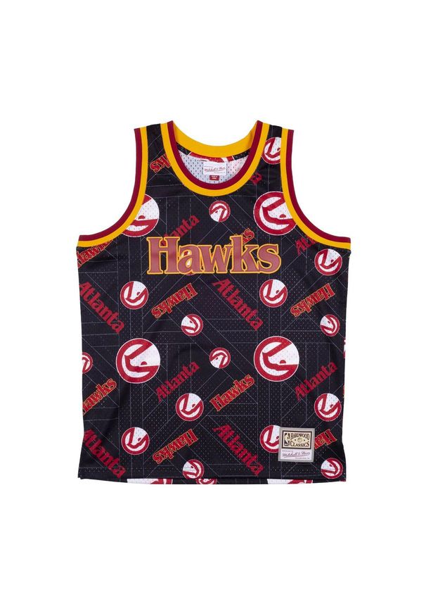 Mitchell & Ness - Jersey Atlanta Hawks tear up pack. Kolor: czarny, niebieski, wielokolorowy. Materiał: jersey. Sport: koszykówka