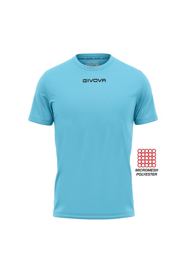 Koszulka piłkarska dla dorosłych Givova One. Kolor: niebieski. Materiał: poliester. Sport: piłka nożna