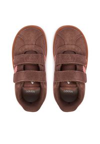 Adidas - adidas Sneakersy Vl Court 3.0 Shoes KK4584 Brązowy. Kolor: brązowy. Materiał: zamsz, skóra #4
