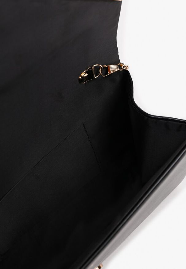 Renee - Czarna Elegancka Torebka Kopertówka z Łańcuszkiem Pasenela. Kolor: czarny. Styl: elegancki