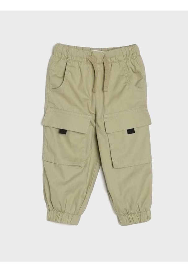 Sinsay - Spodnie cargo - brązowy. Kolor: brązowy