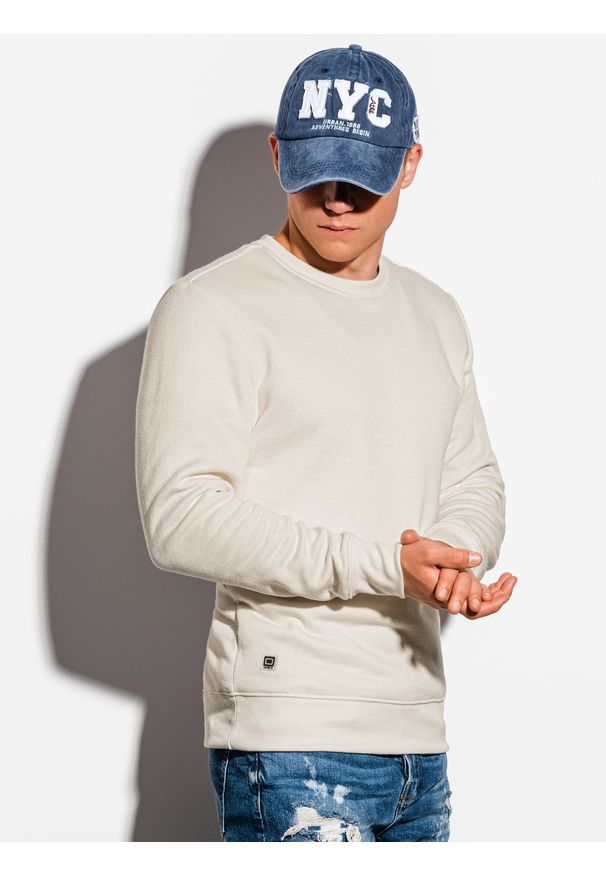 Żółta bluza Ombre Clothing na co dzień, casualowa, bez kaptura