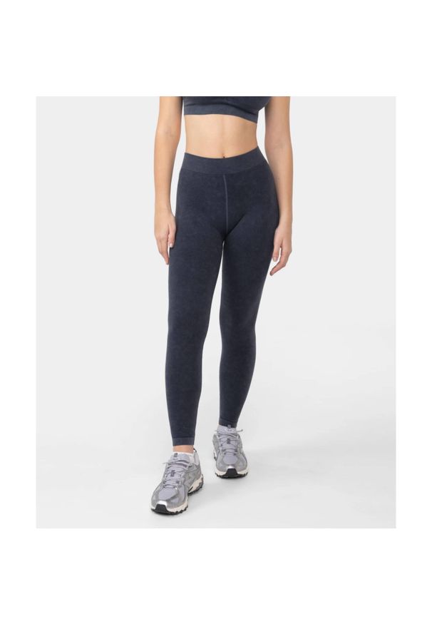 Legginsy Carpatree Marble Story bezszwowe czarne. Kolor: czarny. Materiał: materiał. Sport: fitness