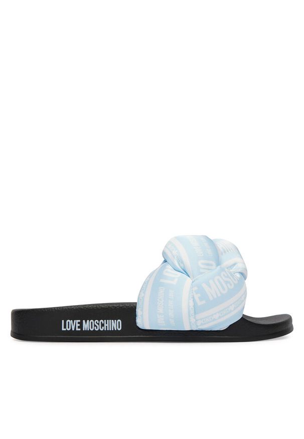 Love Moschino - Klapki LOVE MOSCHINO. Kolor: niebieski