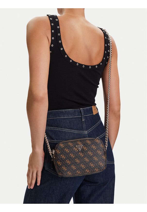 Guess Torebka Noelle II HWQG96 72140 Brązowy. Kolor: brązowy. Materiał: skórzane