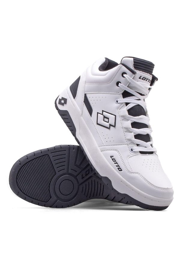 Buty sportowe LOTTO PIVOOT MID sneakersy. Kolor: biały, wielokolorowy, czarny