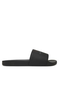 TOMMY HILFIGER - Tommy Hilfiger Klapki Hilifger Nyc Pool Slide FM0FM05432 Czarny. Kolor: czarny. Materiał: skóra