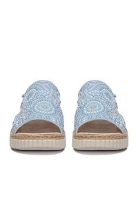 Rieker Sandały CEO-69246-10 Niebieski jasny. Kolor: niebieski. Materiał: materiał #5